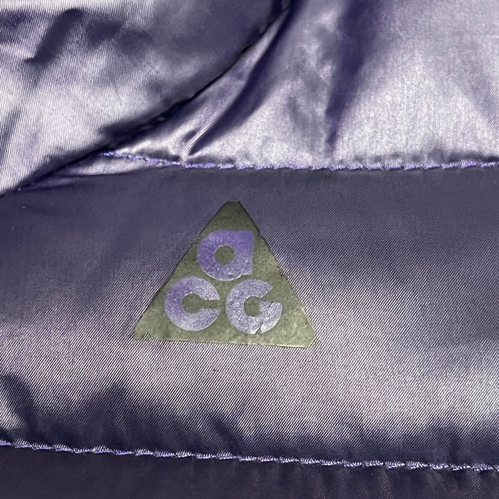 Nike Vest Womens Medium Purple ACG Puffer Goose Down 800 Fill Full Zip Outdoor - Picture 2 of 15